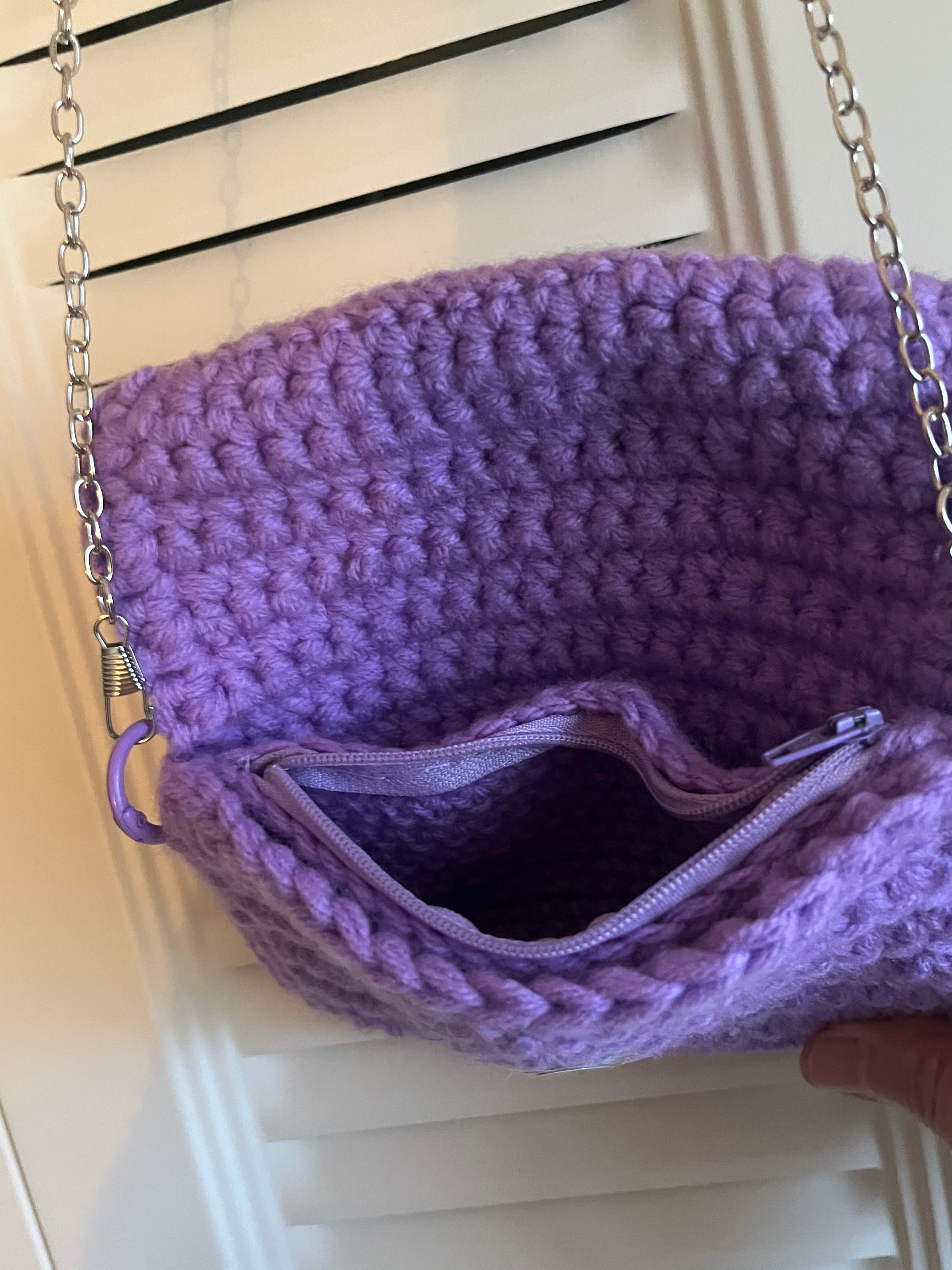 Lilac Evening Crocheted Purse