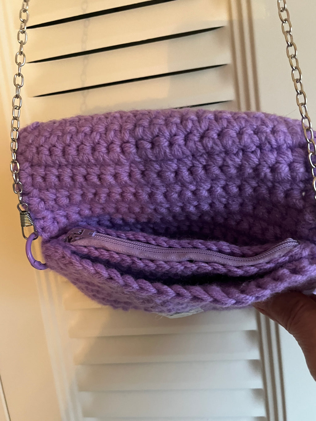 Lilac Evening Crocheted Purse