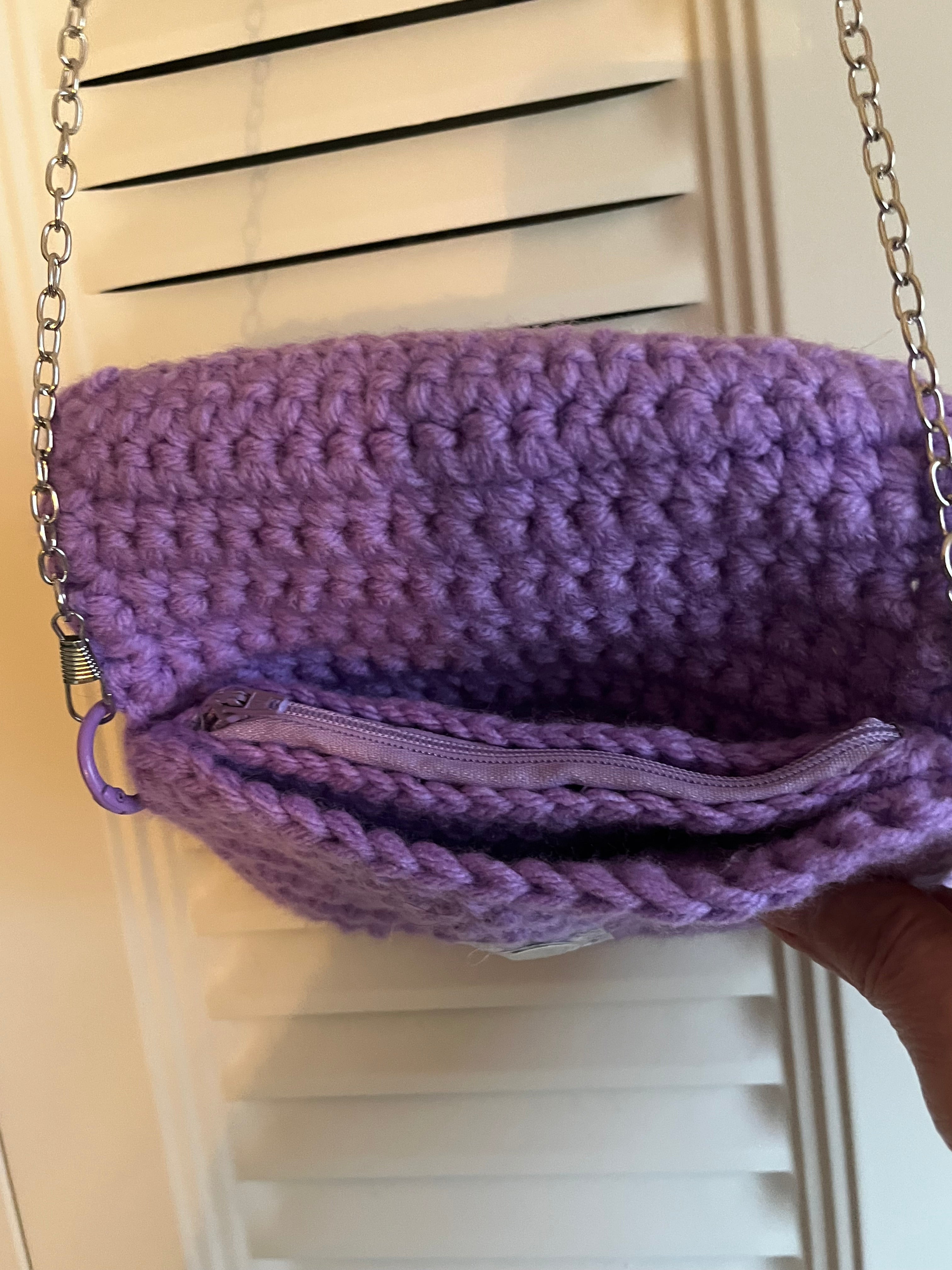 Lilac Evening Crocheted Purse