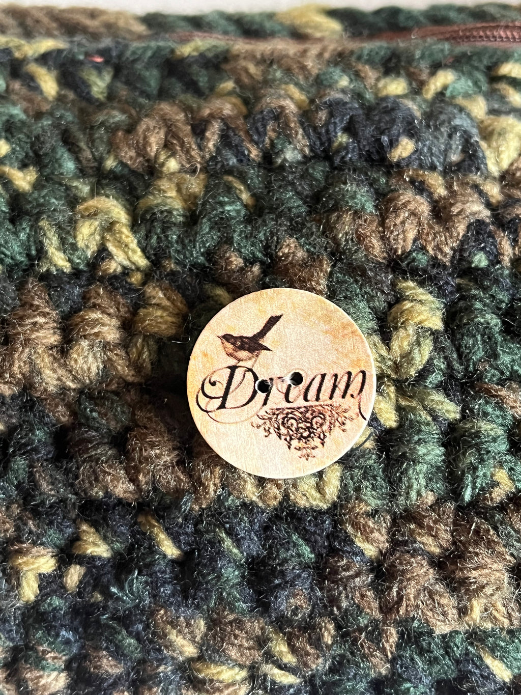 Camo Barrel Crocheted Purse