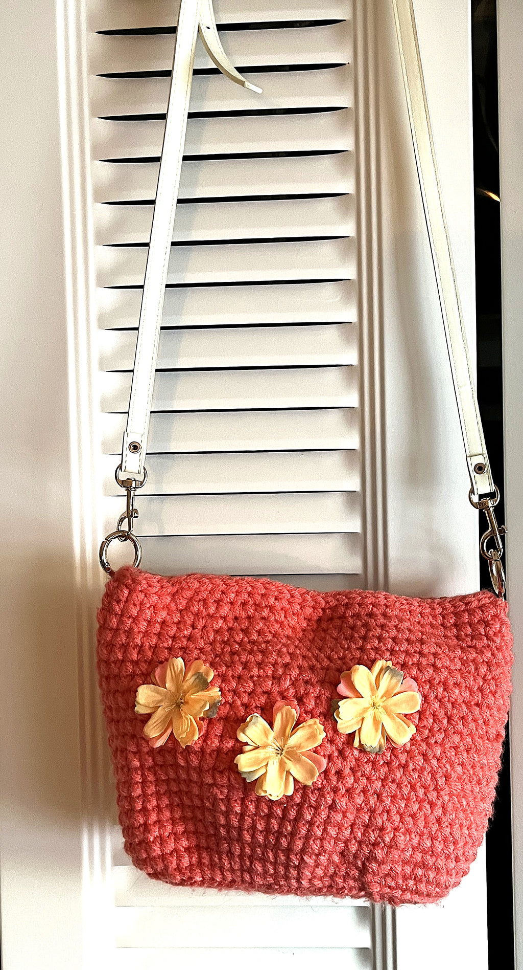 Watermelon Floral Crocheted Purse