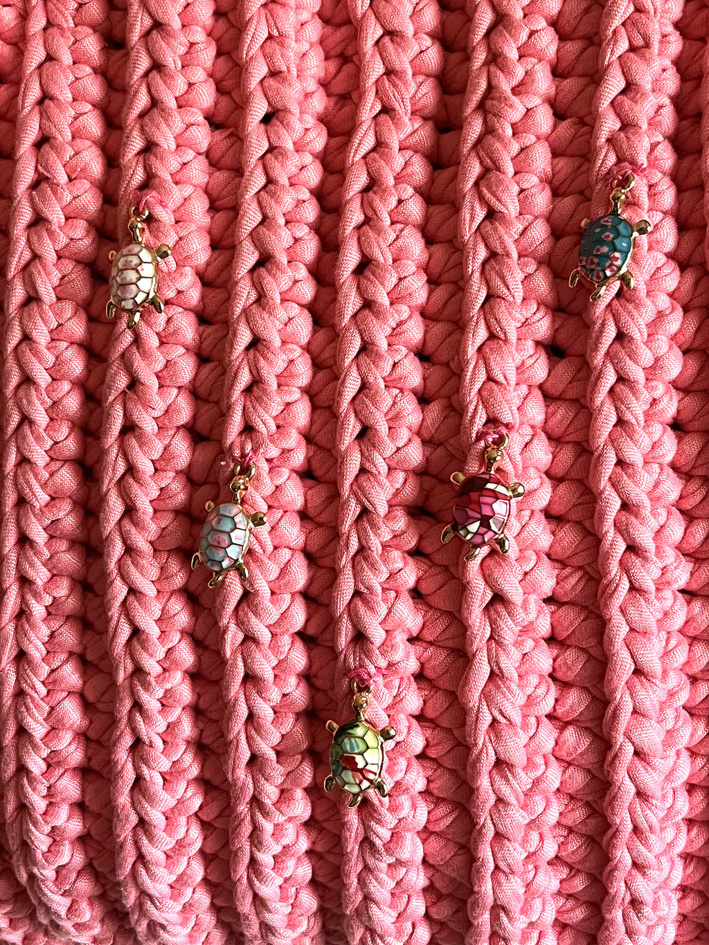 Watermelon/turtle Crocheted Purse