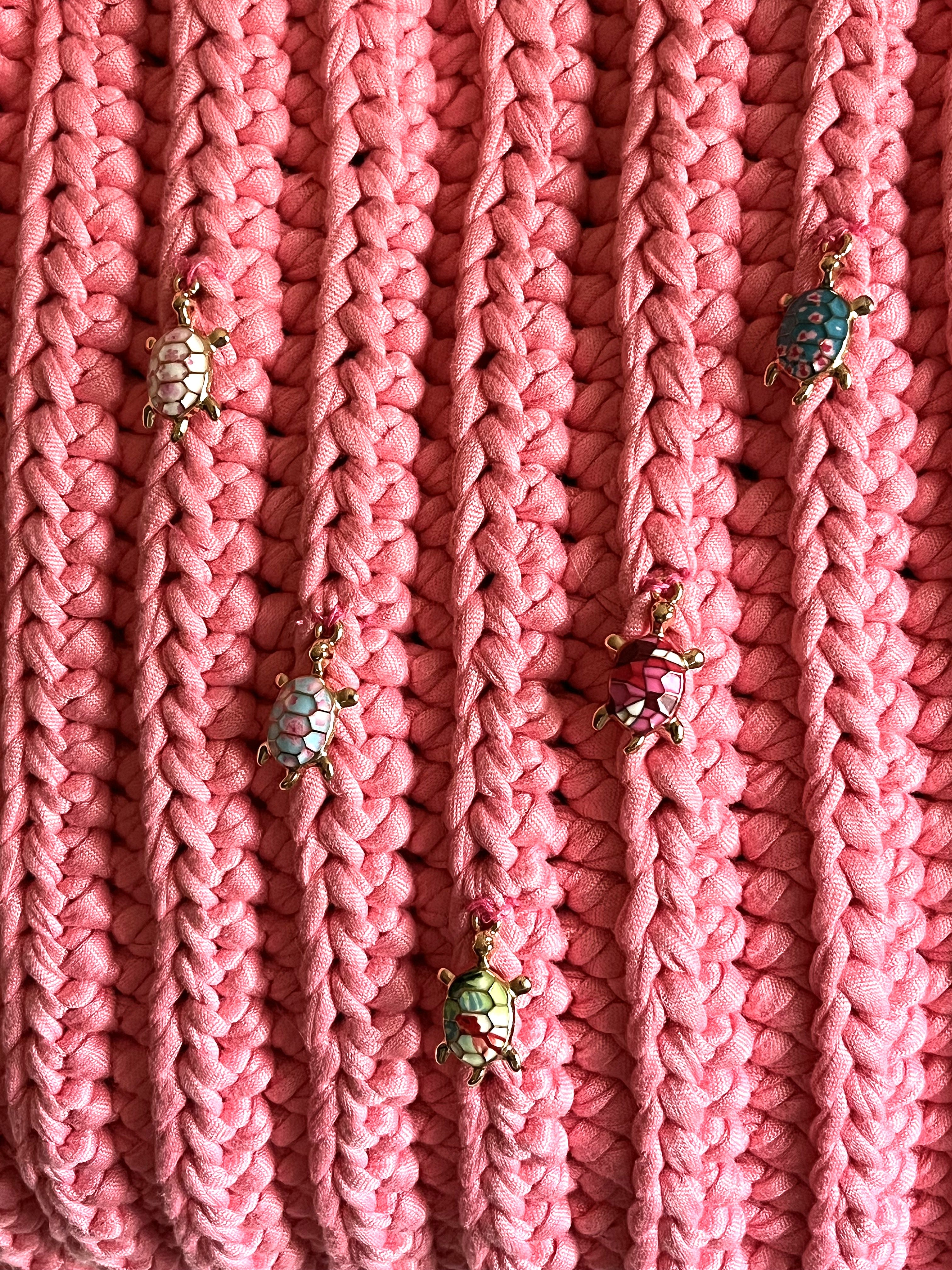 Watermelon/turtle Crocheted Purse