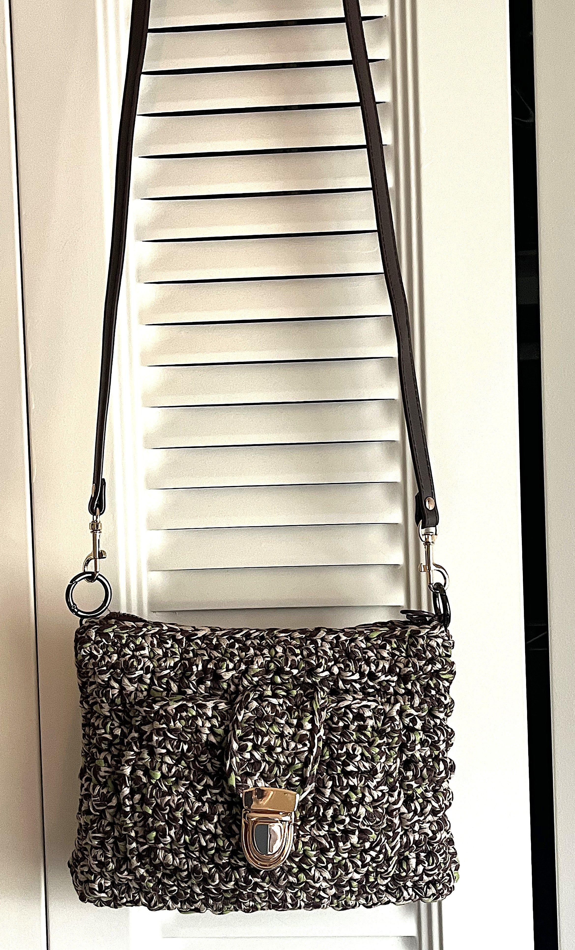 Camo Front Pocket Crocheted Purse