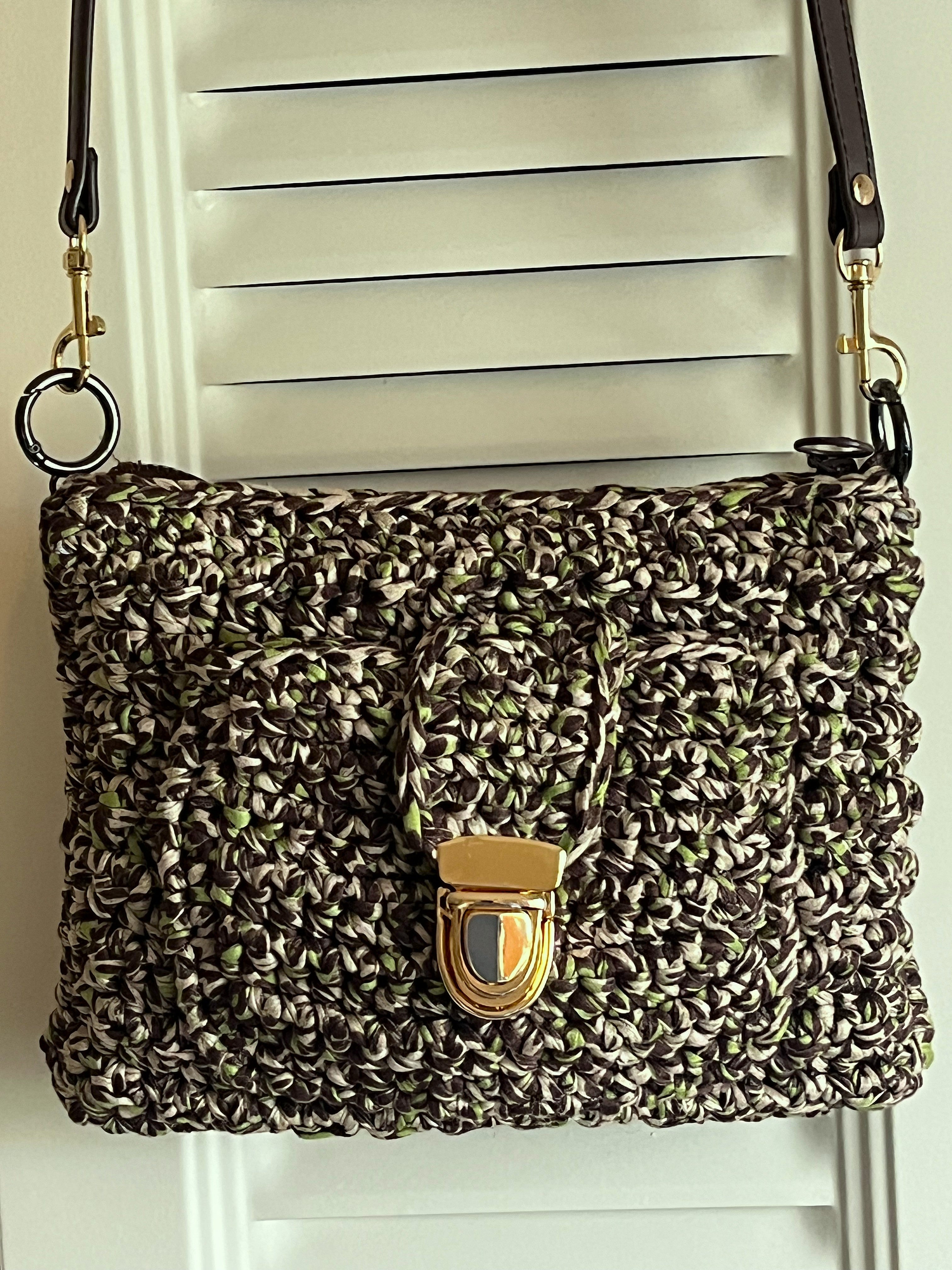 Camo Front Pocket Crocheted Purse