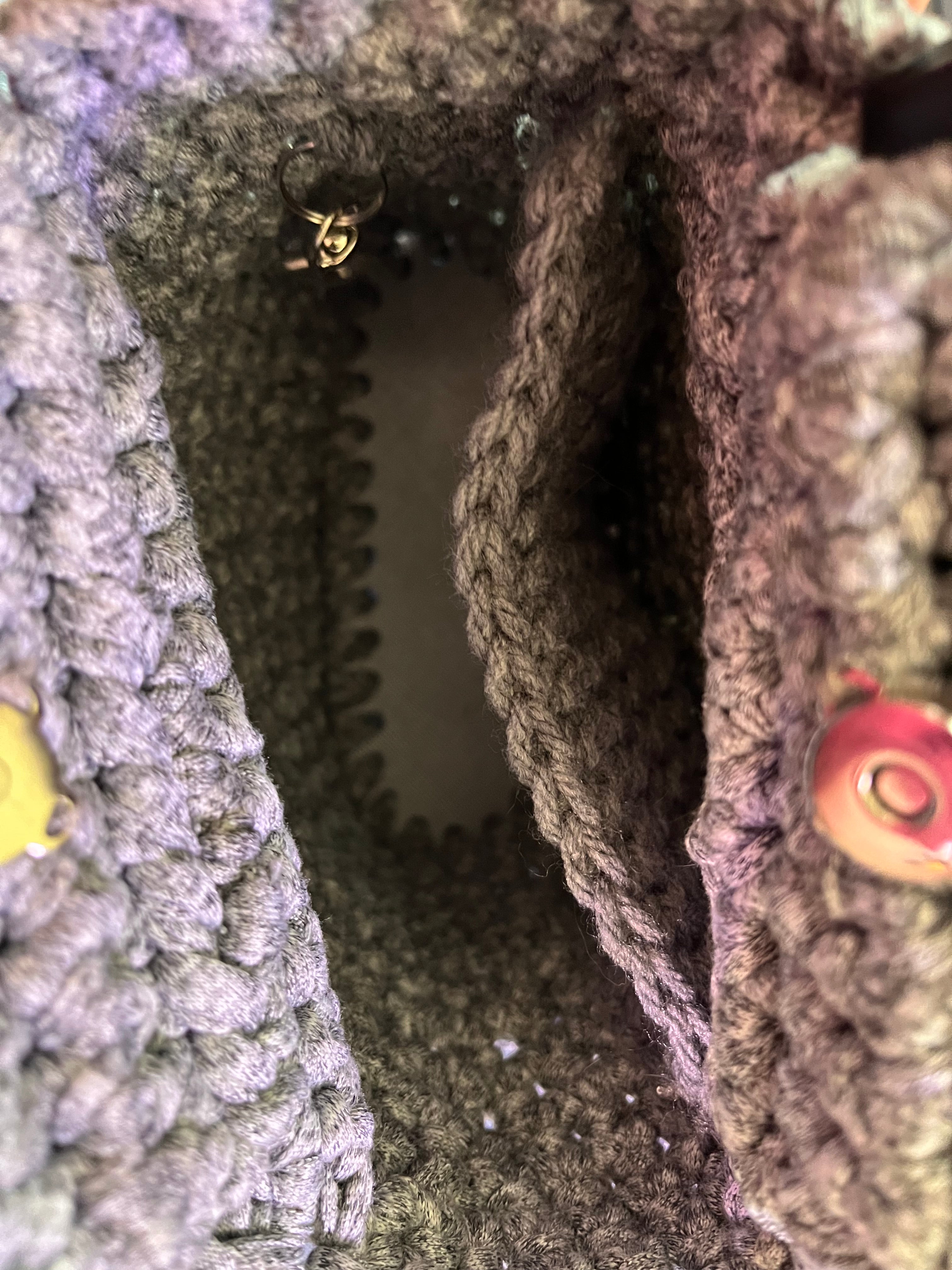 Grey Evening Crocheted Purse