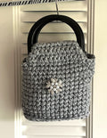 Grey Evening Crocheted Purse