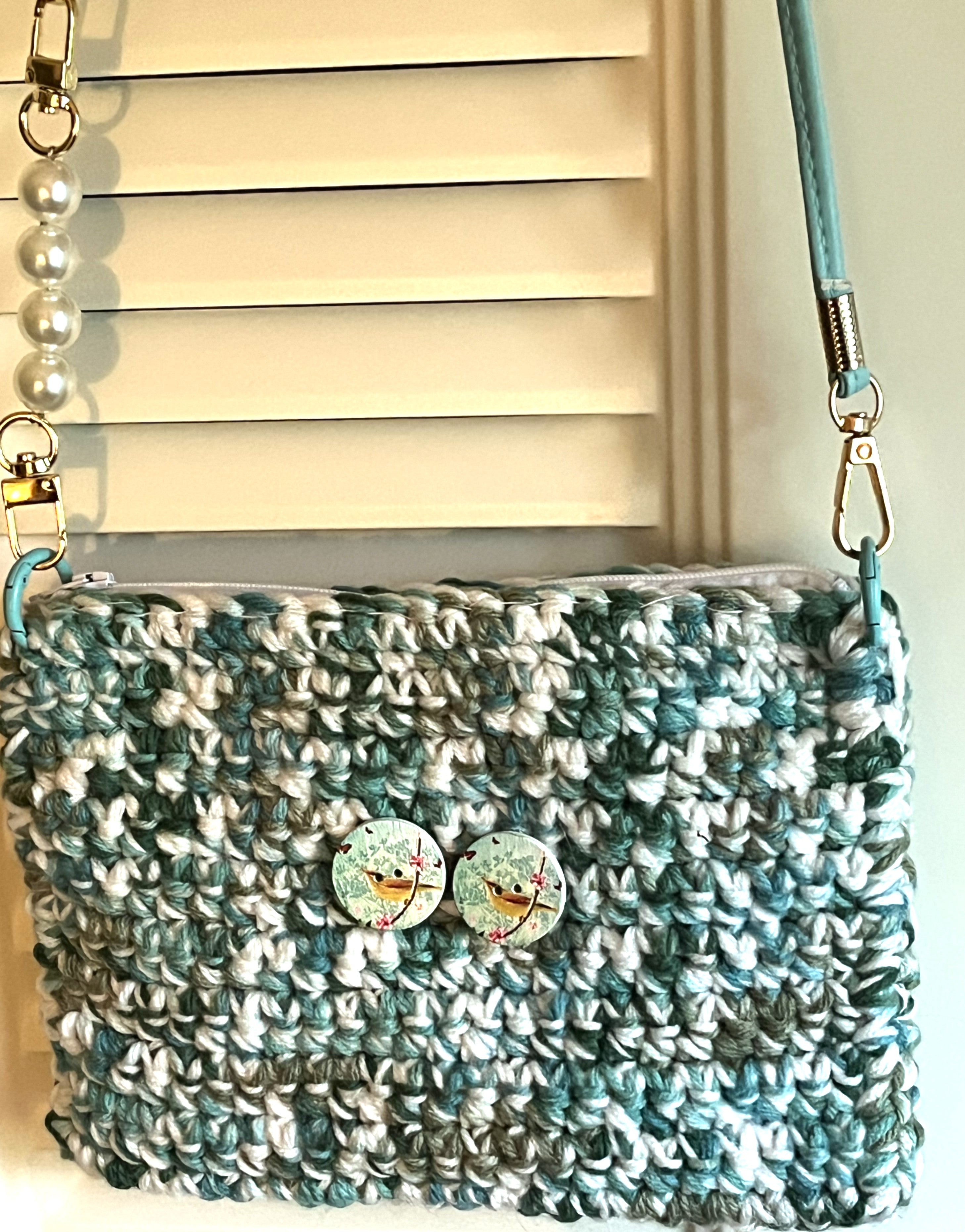 Teal Wallet Crocheted Purse