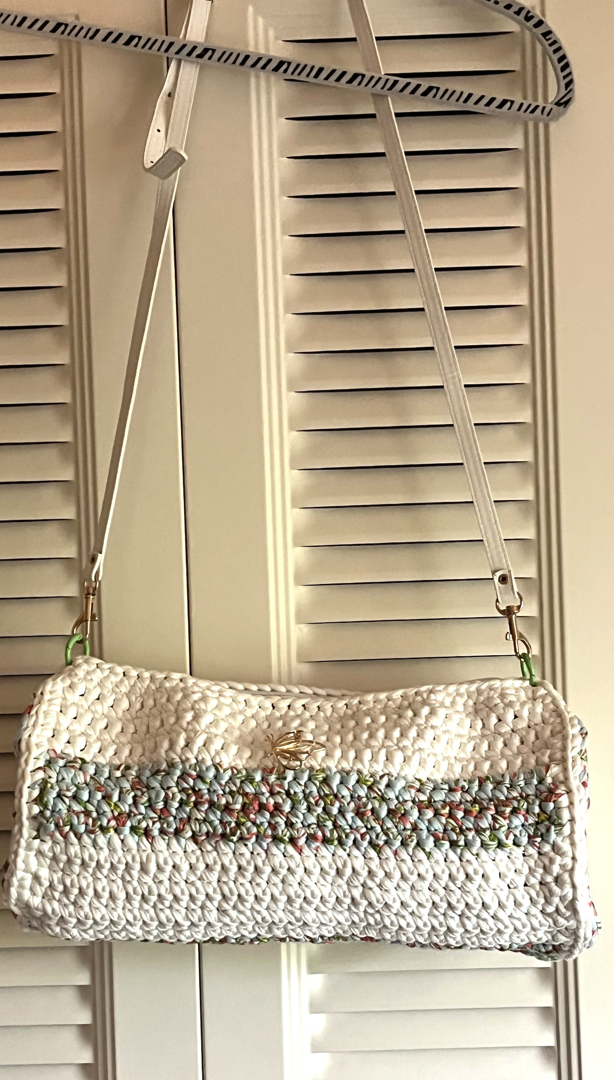 Spring Barrel Crocheted Purse