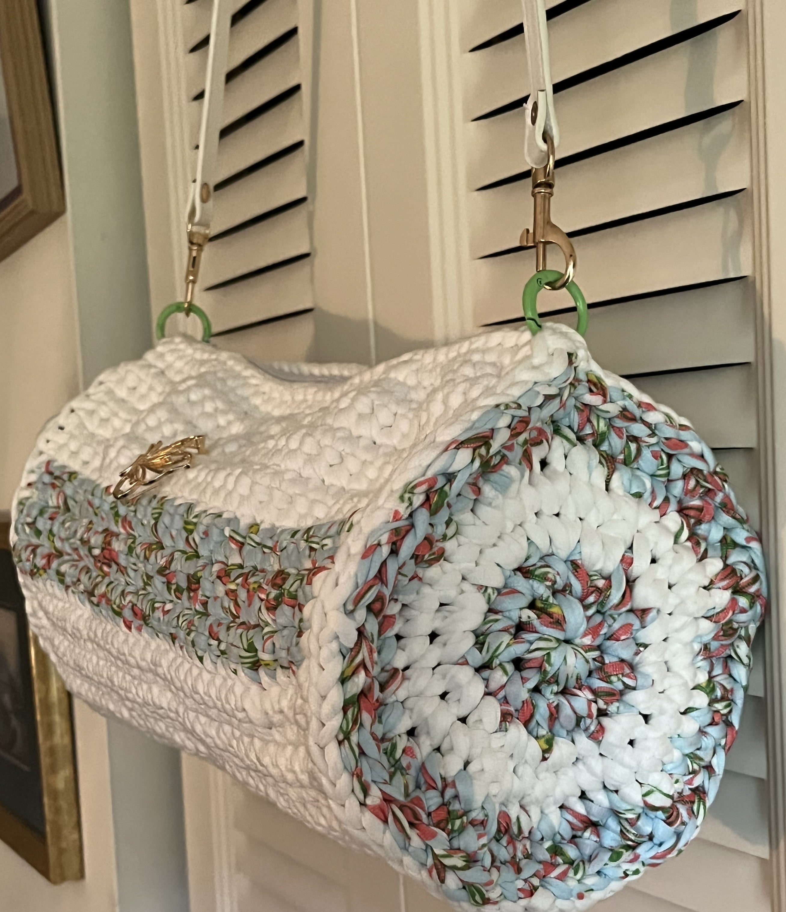 Spring Barrel Crocheted Purse