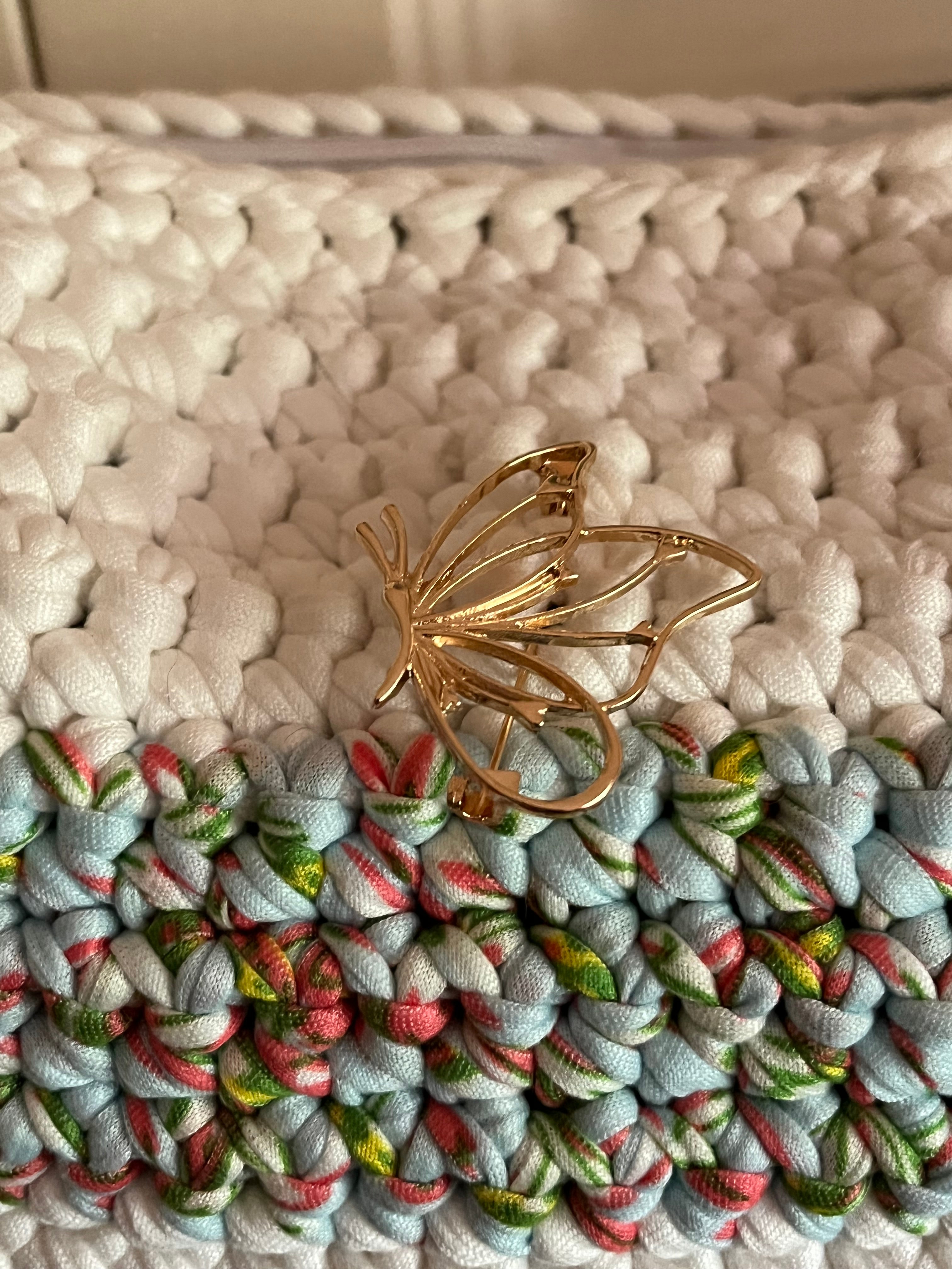 Spring Barrel Crocheted Purse