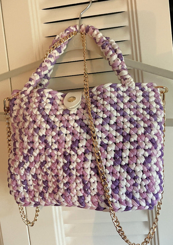 Purple Variegated Crocheted Purse