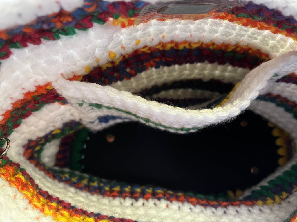 Rainbow Striped Crochet Purse