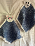 GLO BLANKET BUDDY Denim Blue Cats