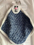 GLO BLANKET BUDDY denim blue bunny