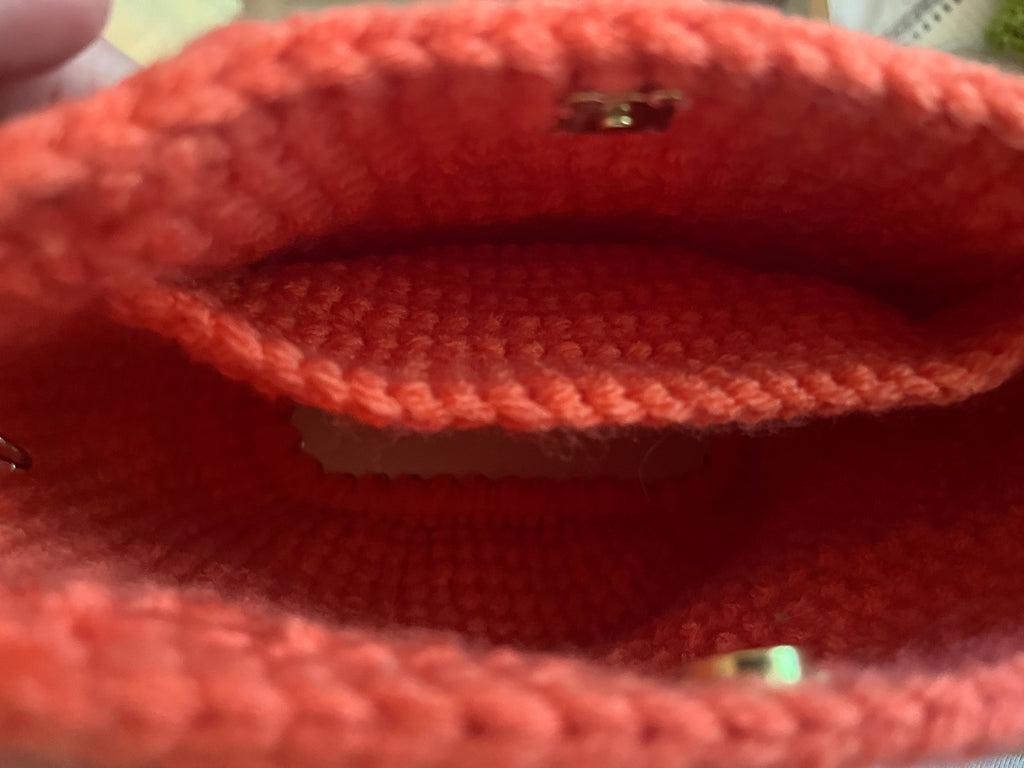 Watermelon Floral Crocheted Purse
