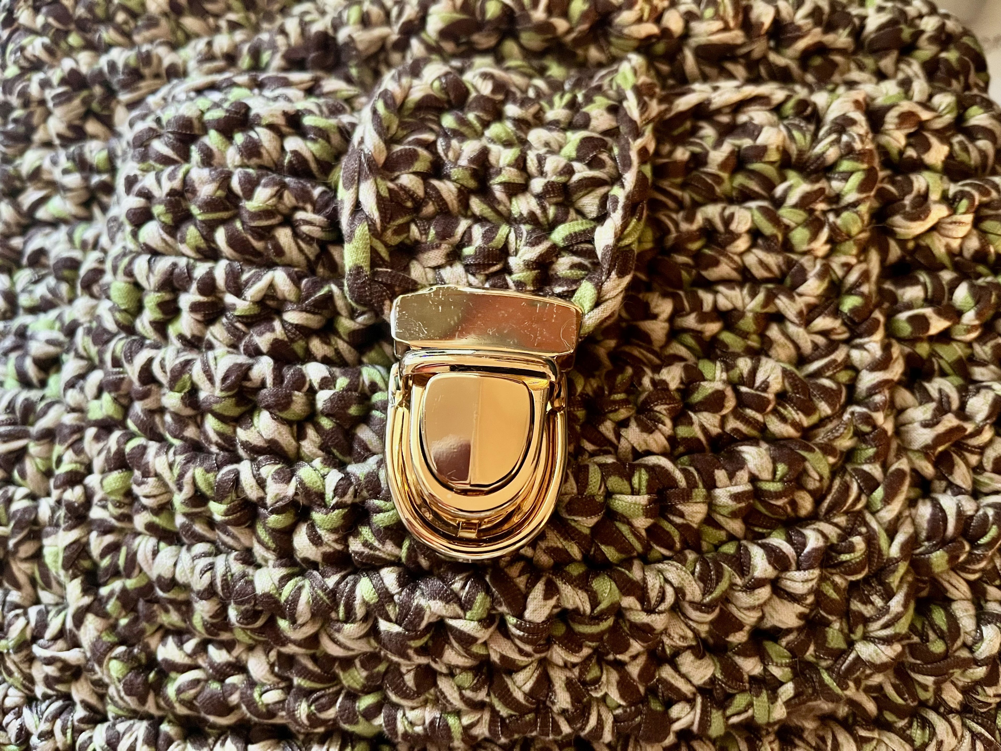 Camo Front Pocket Crocheted Purse