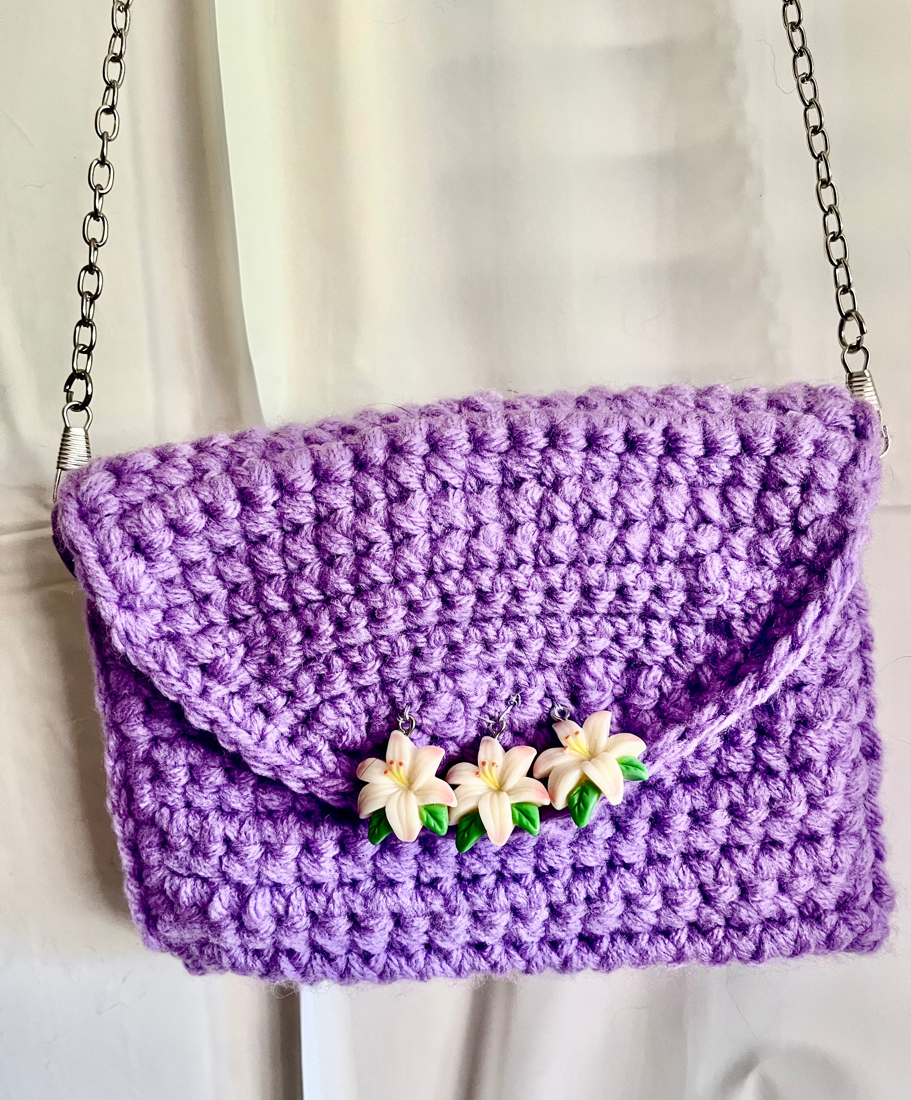 Lilac Evening Crocheted Purse