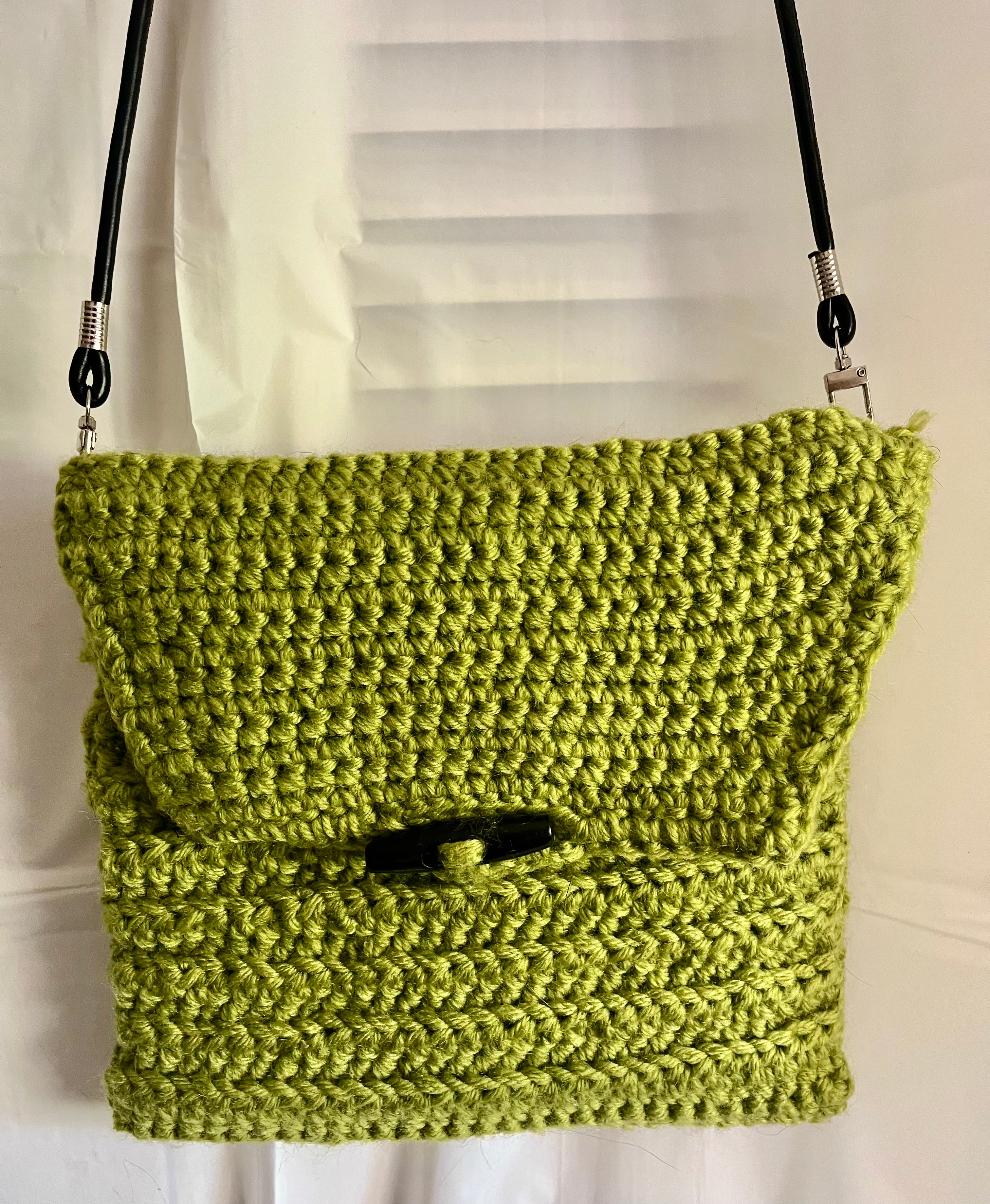 Olive Green Crocheted Purse