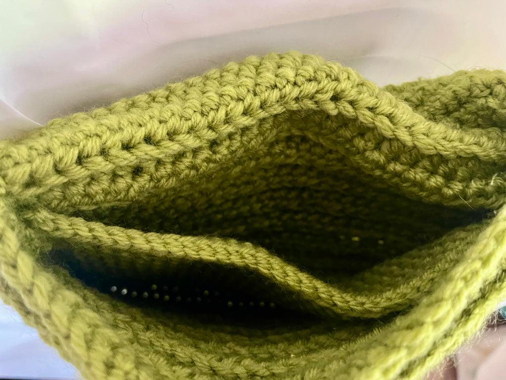 Olive Green Crocheted Purse