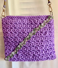 Lilac Ribbon Crocheted Purse