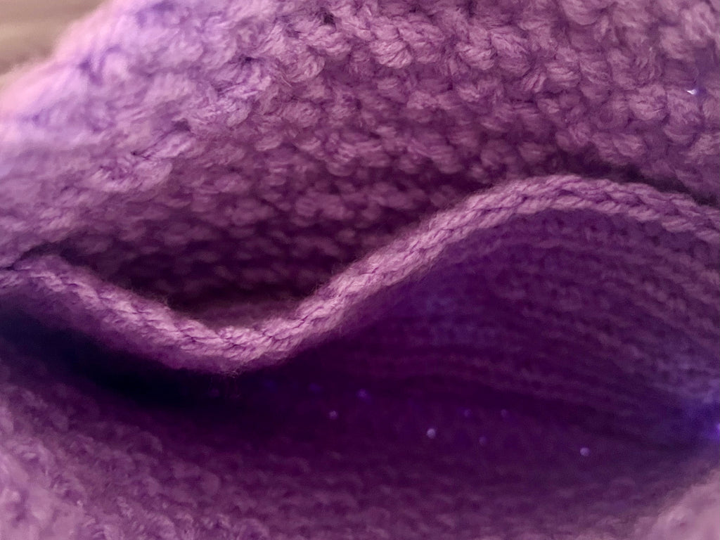 Lilac Ribbon Crocheted Purse