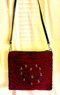Red/Black Ladybug Crocheted Purse