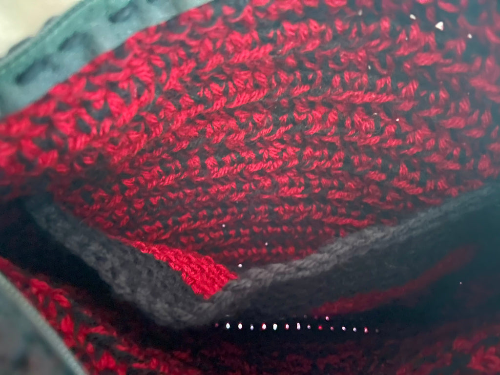 Red/Black Ladybug Crocheted Purse