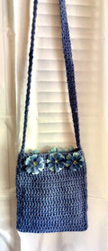 Denim Floral Crossbody Bag