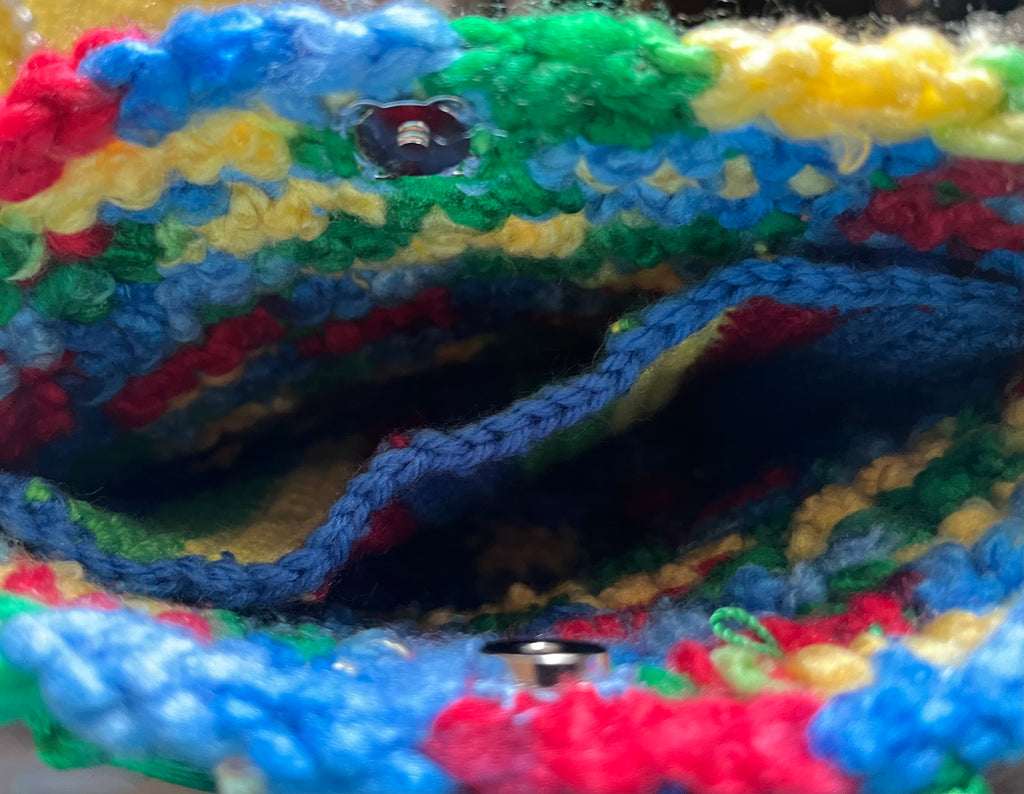 Primary Bright Crocheted Crossbody Purse