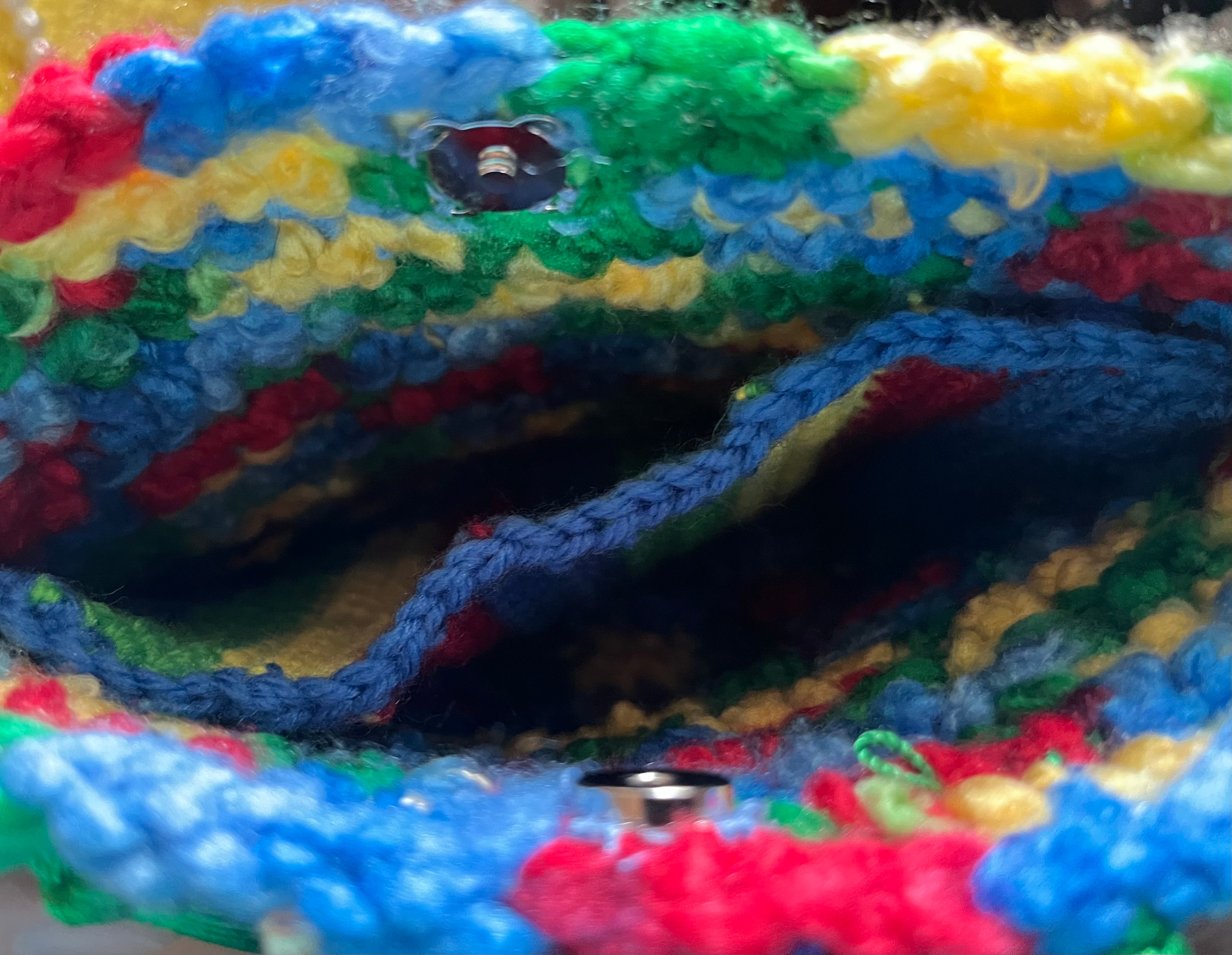 Primary Bright Crocheted Crossbody Purse
