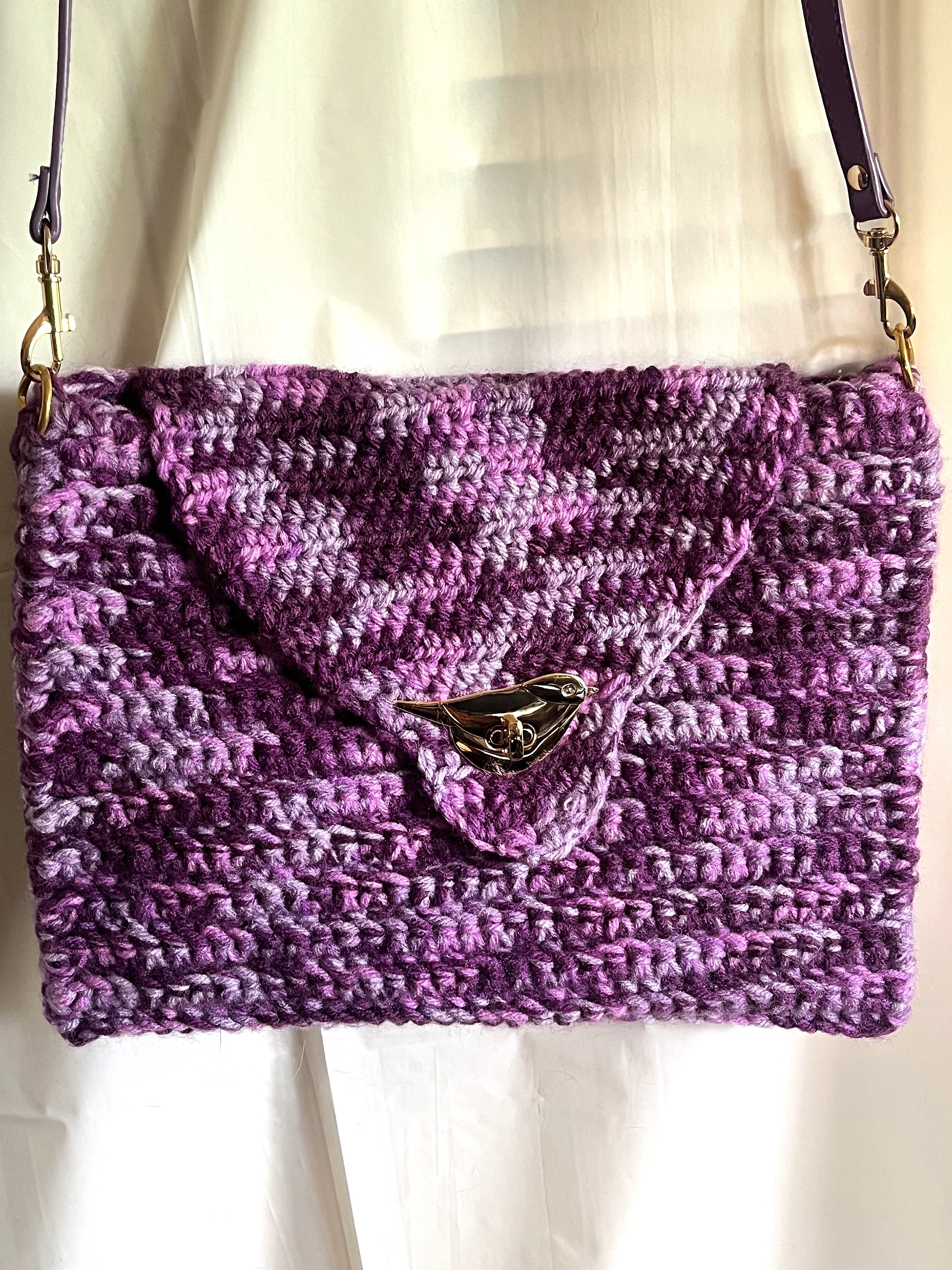Purple Variegated Crocheted purse