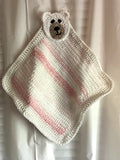 Glo Blanket Buddy / Pink Striped Bear 1