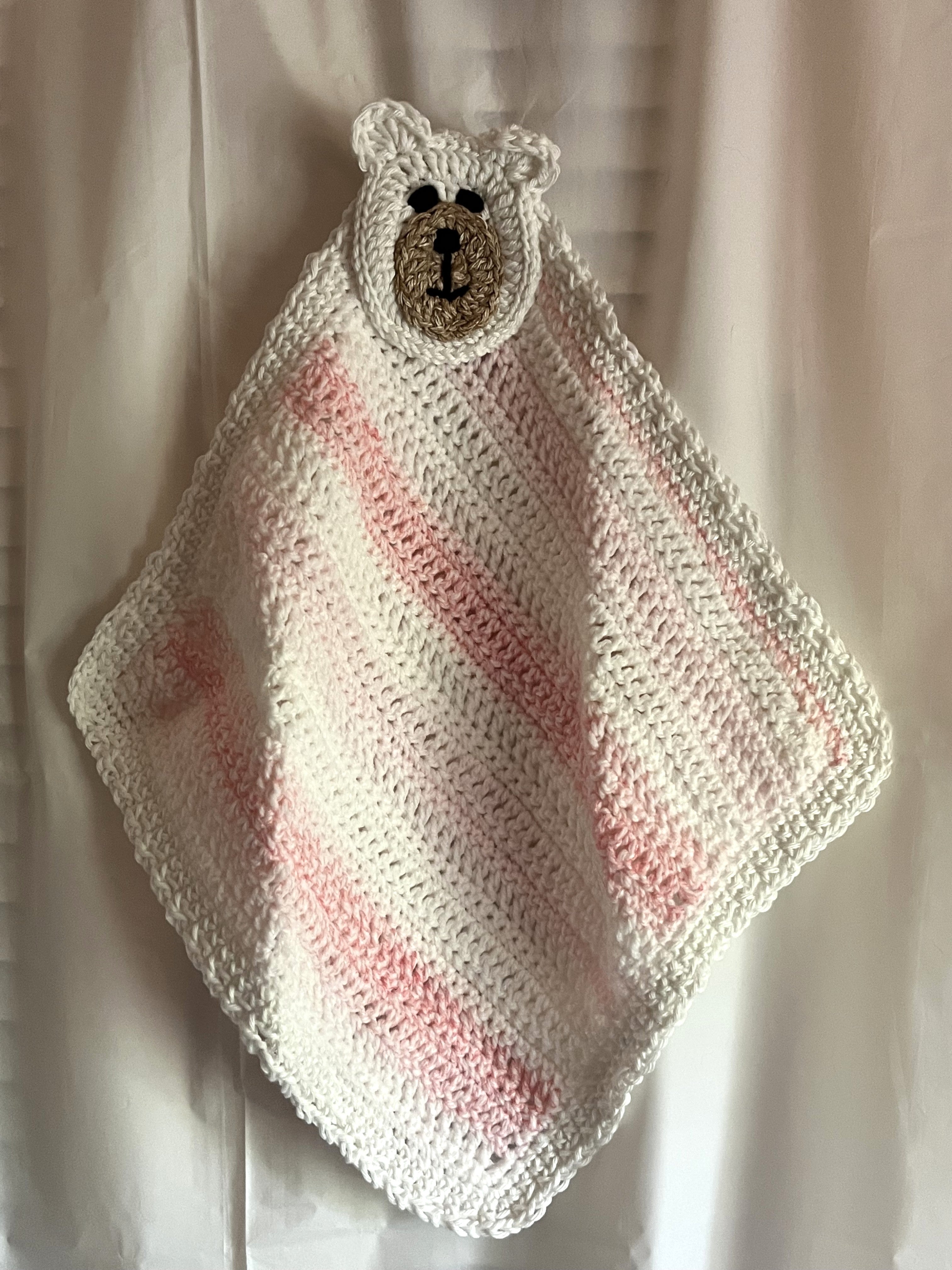Glo Blanket Buddy / Pink Striped Bear 2