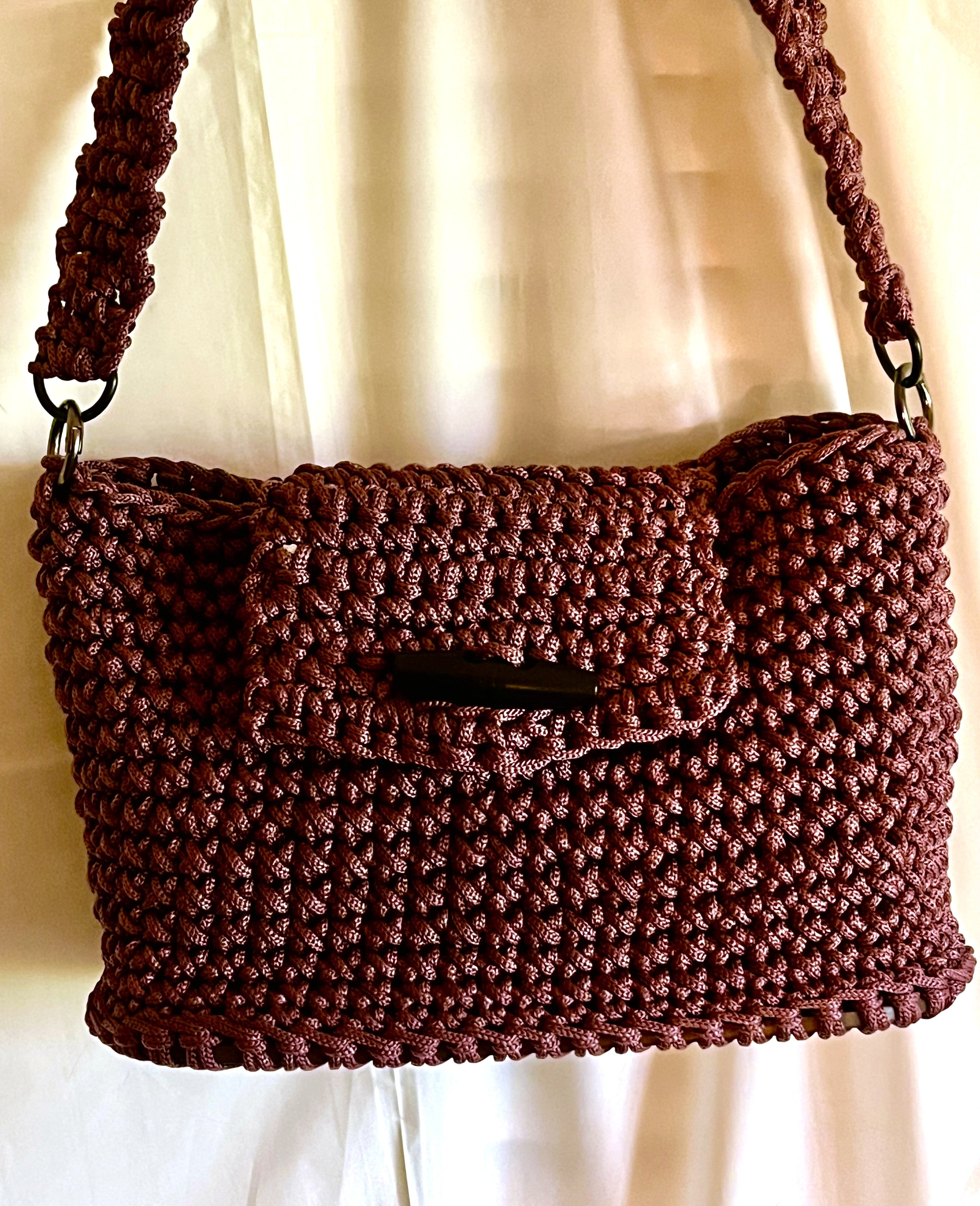 Crocheted Purse/ Dark Wine