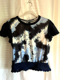 Redesigned Treasures/ Navy Tie Dye Mid Drift Tee