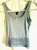 Redesigned Treasure/ Light Blue Crop Top
