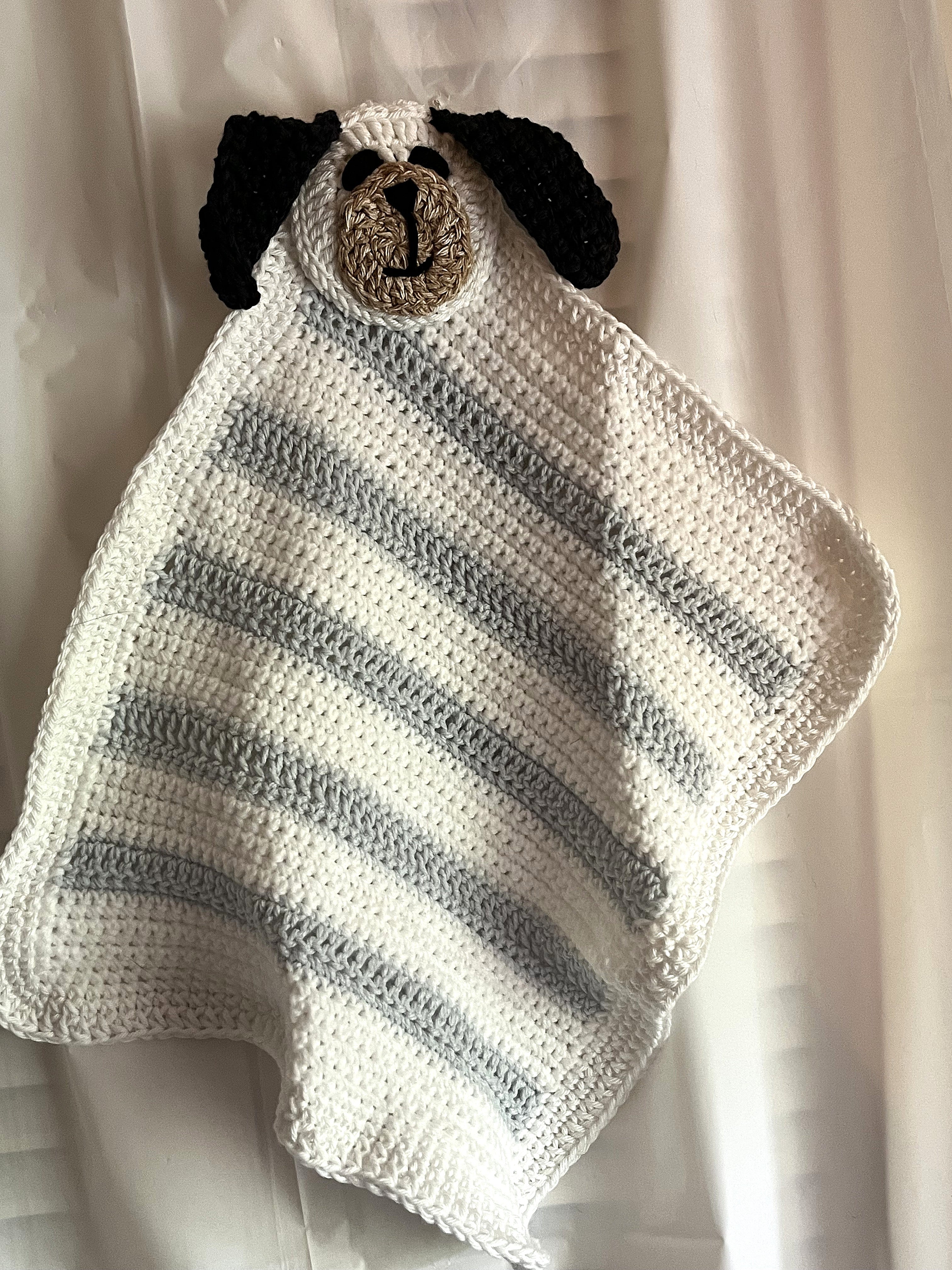 Glo Blanket Buddy/ Blue/White stripe Dog 1