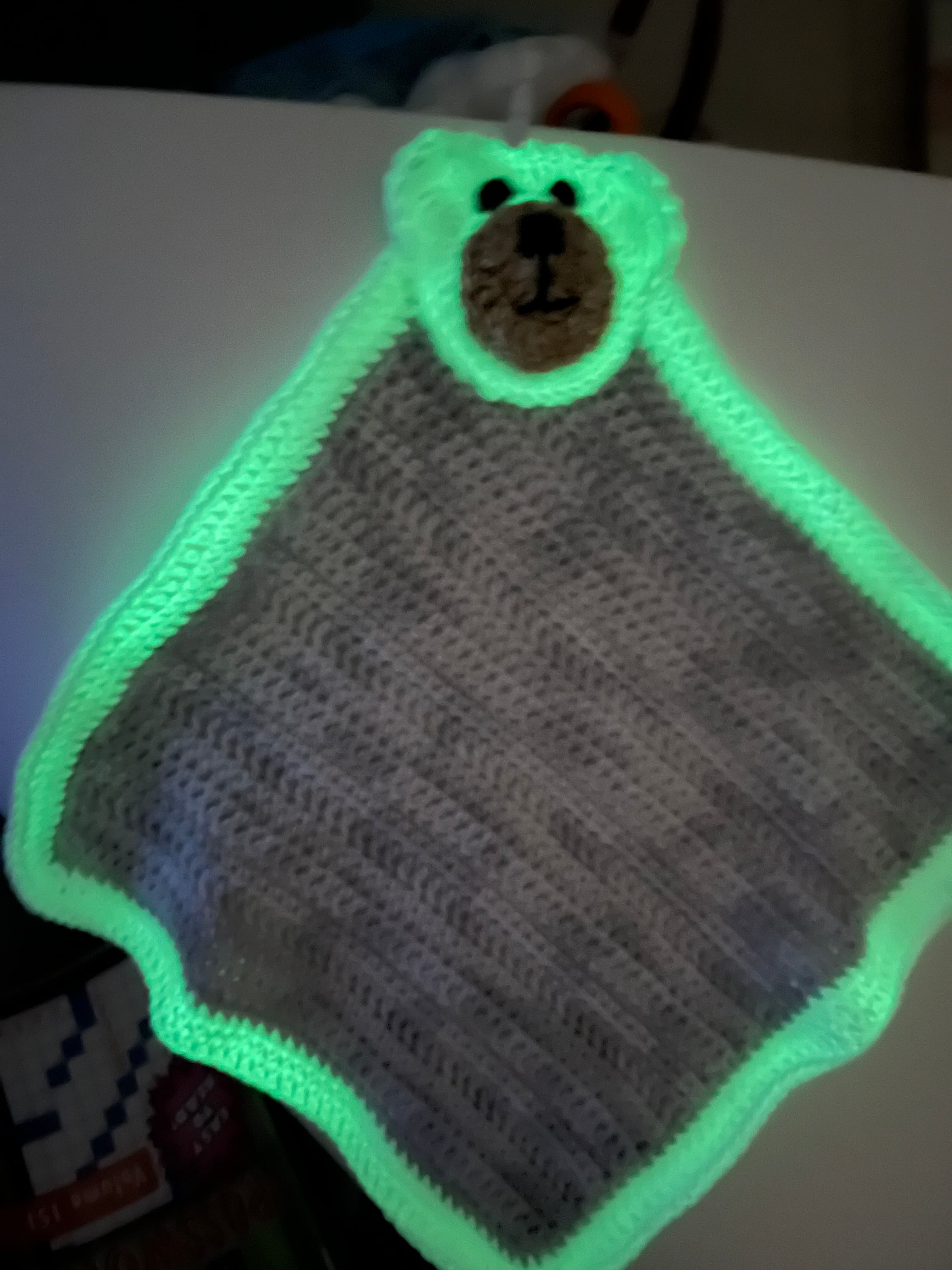GLO BLANKET BUDDY Denim Blue bear