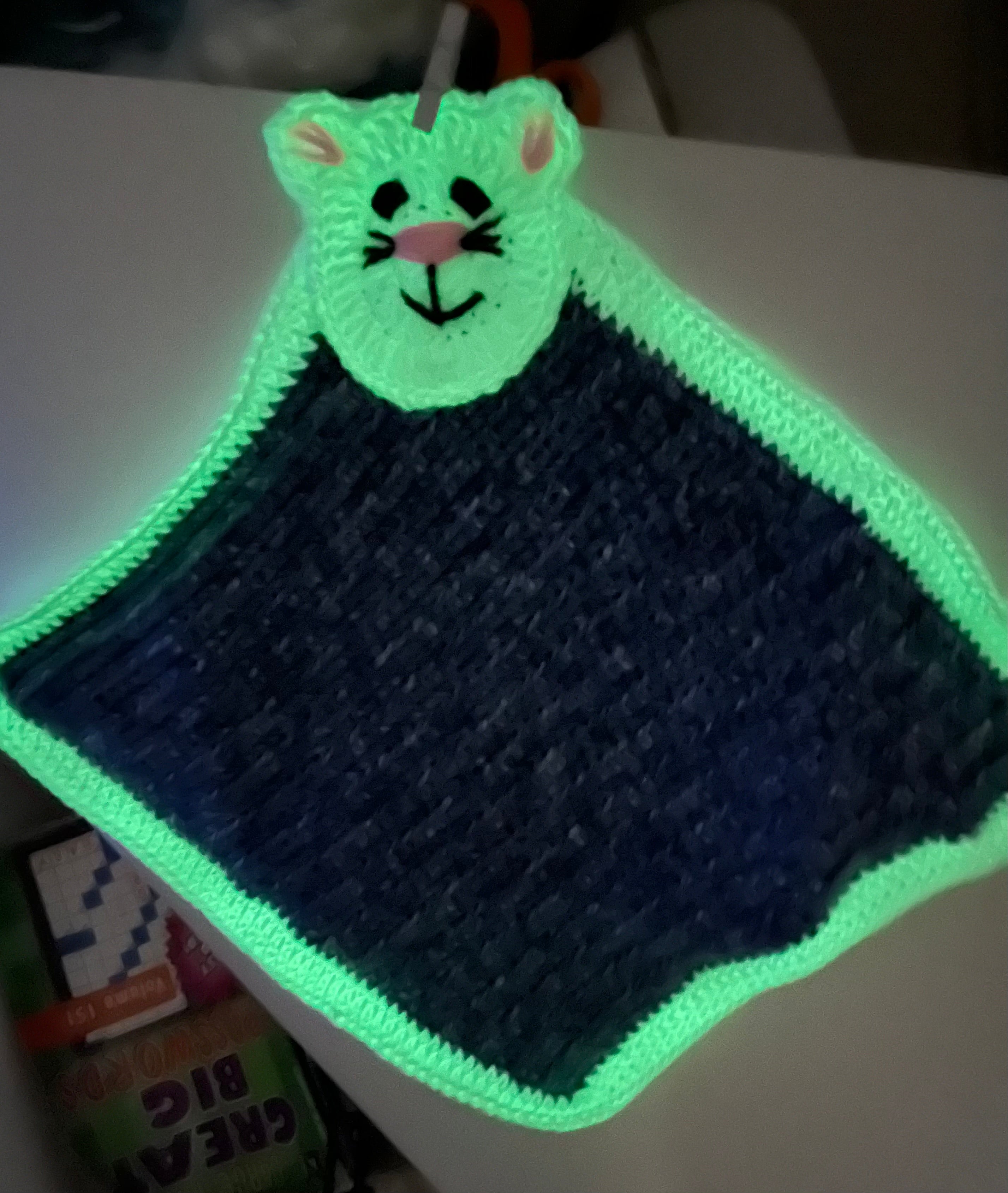 GLO BLANKET BUDDY Denim Blue Cats